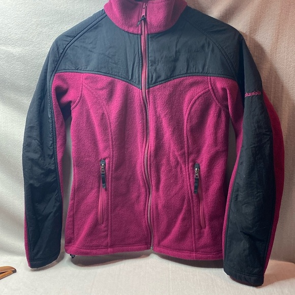 Columbia pink and black full zip jacket size medium - Picture 1 of 4
